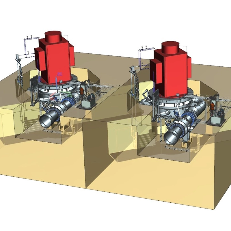 Turbina hidráulica de cabeza de agua baja/ turbina Kaplan