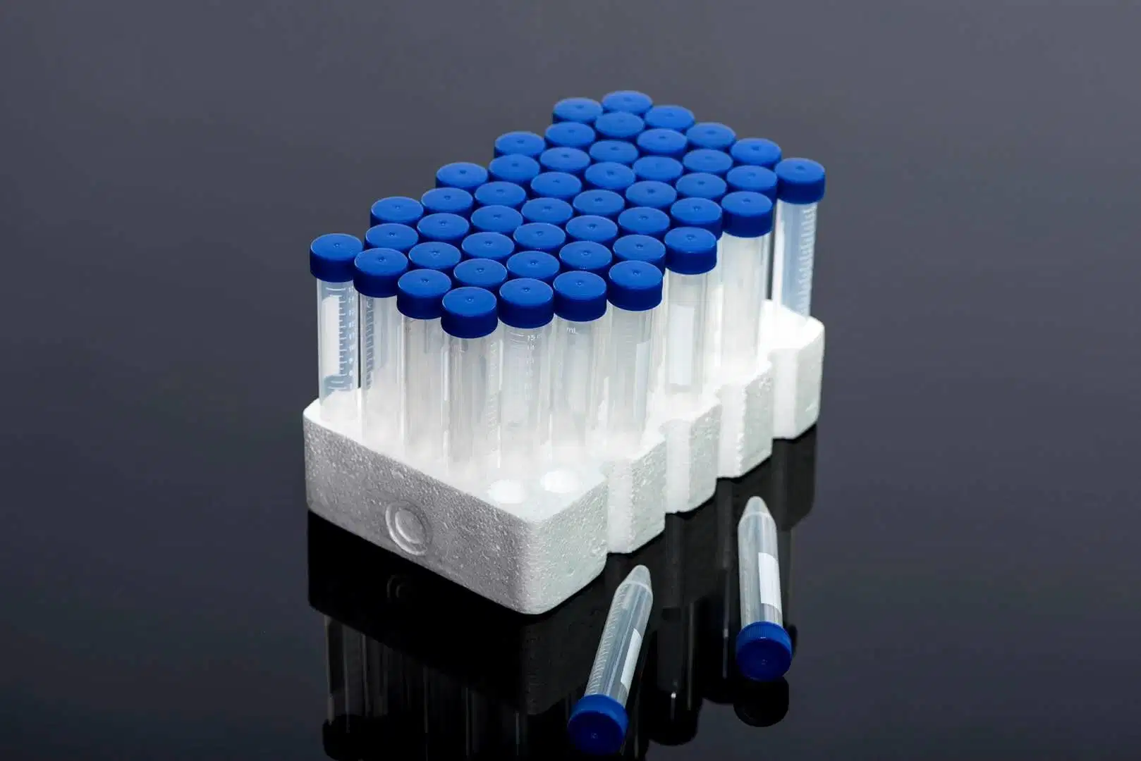 Flat-Top Cap, PP, Conical, Bulk Pack, Sterile, CE, ISO Certified 50ml Centrifuge Tubes.