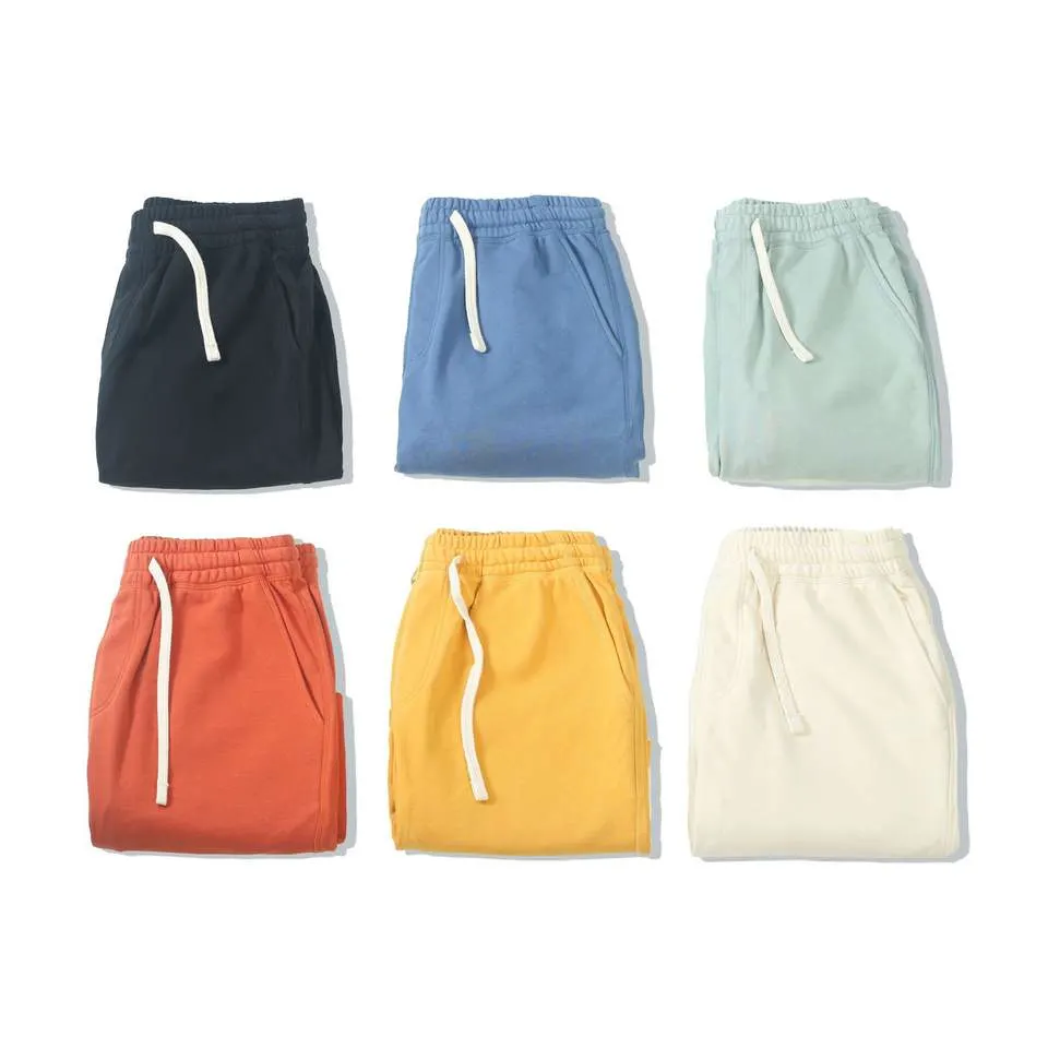 Shorts pour hommes personnalisés 100% coton Shorts d'extérieur Impression Broderie Logo Pantalons de sport Shorts d'été pour salle de sport