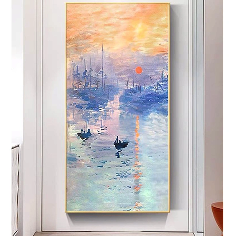 Paisagem Monet Hand-Painted puro pintura a óleo grosso travando