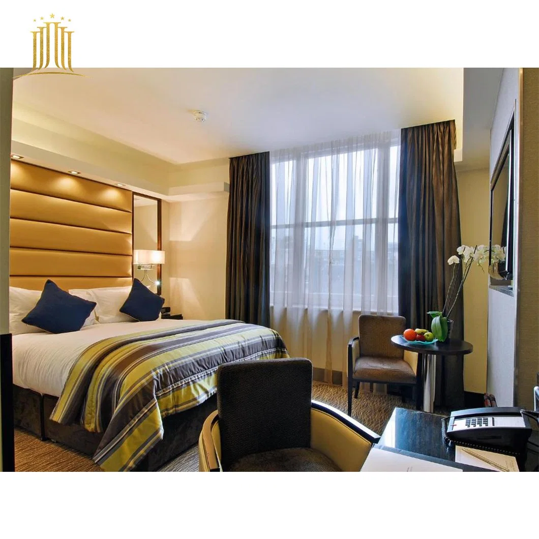 Guangdong Factory Melamina moderno cama King Bed 5 Star Hotel Proyecto completo Mobiliario de dormitorio