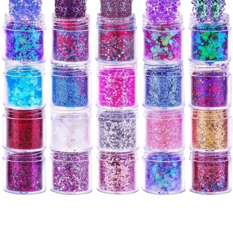 2023 New Polyester Colorful Glitter Powder for Festival Decoration