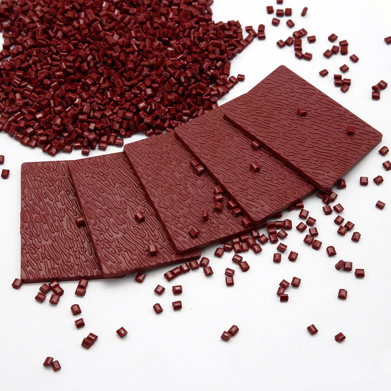 ABS, PP, PE, PS, AS, PET, PA, PC Plastic Pellet Brick Red Color Plastic Raw Material of Resin Tile