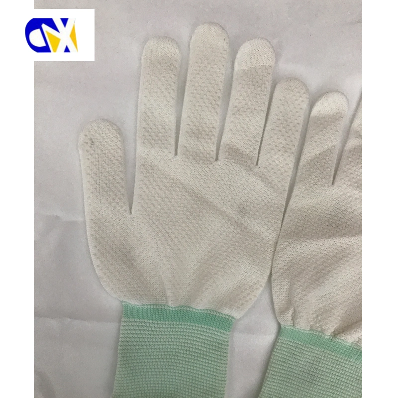 13 Gauge Nylon DOT Plastic Non-Slip Work Gloves