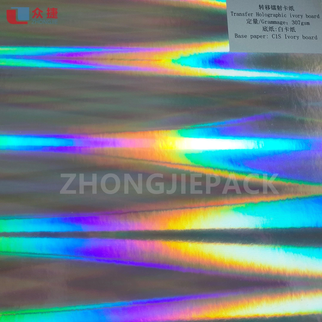 Metallized Holographic Pet Film Transfer to Paper Card for Toothpaste Box Packaging