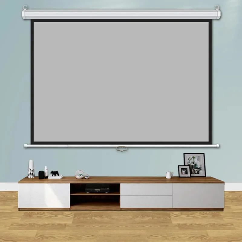 China Manufacturer Portable Manual Pull Down Projector Projection Screen Agent Availble