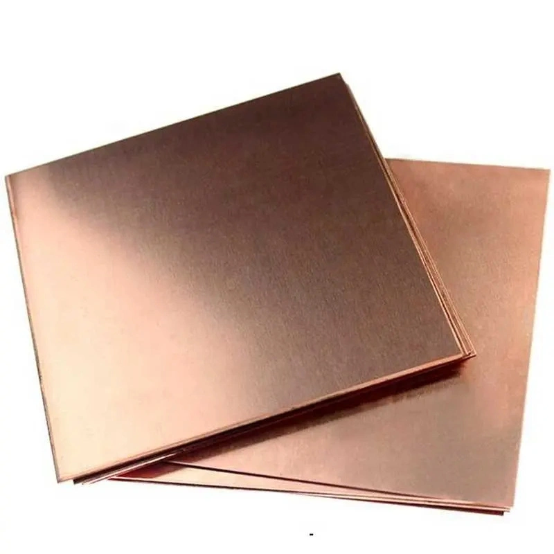 Cobre electrolítico 99,99% de alta pureza cátodos C10100 3mm Cooper Plate 1mm C12200 C11000 Chapa de latón de aleación de cobre
