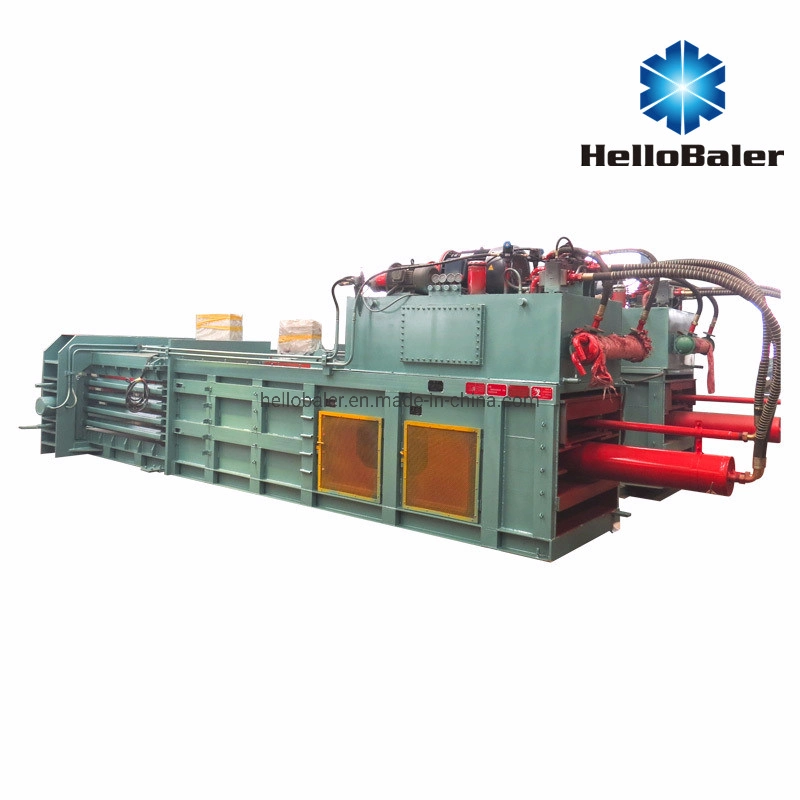 Waste paper semi-auto hydraulic press baler machine/packing machine for cardboard/occ/cartons/plastic/corrugated box with conveyor