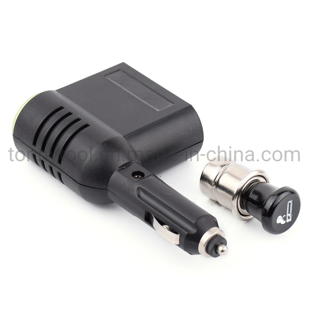 Cigarette Lighter Adapter 3 Socket Cigarette Lighter Splitter with LED Voltage Display Dual USB Car Charger on/off Switches 12V Car Splitter Adapter