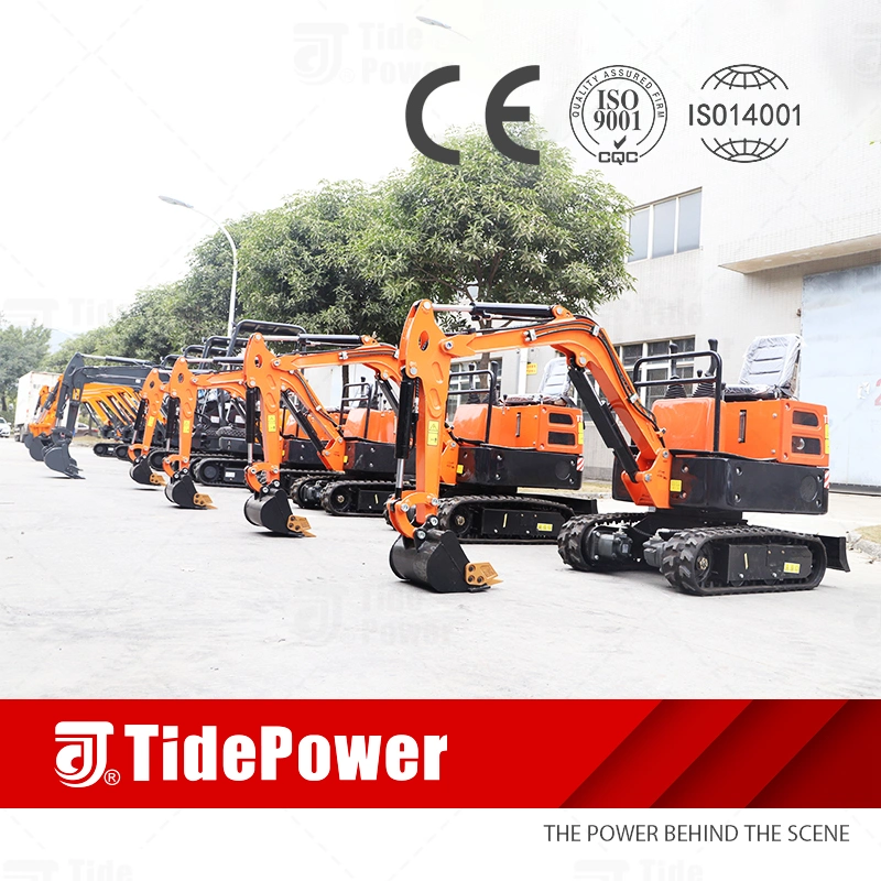 TD12 miniexcavadora de potencia de mareas, 1 tonelada miniexcavadora, 2 toneladas miniexcavadora, 3 toneladas miniexcavadora, 4 toneladas miniexcavadora, motor Perkins, motor Eaton