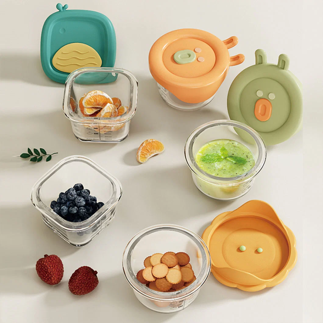 Baby Food Bowl Glass Steamed Egg Soup Bowl Special Baby Food Box Tool Set Storage High Temperature Can Be Steamed