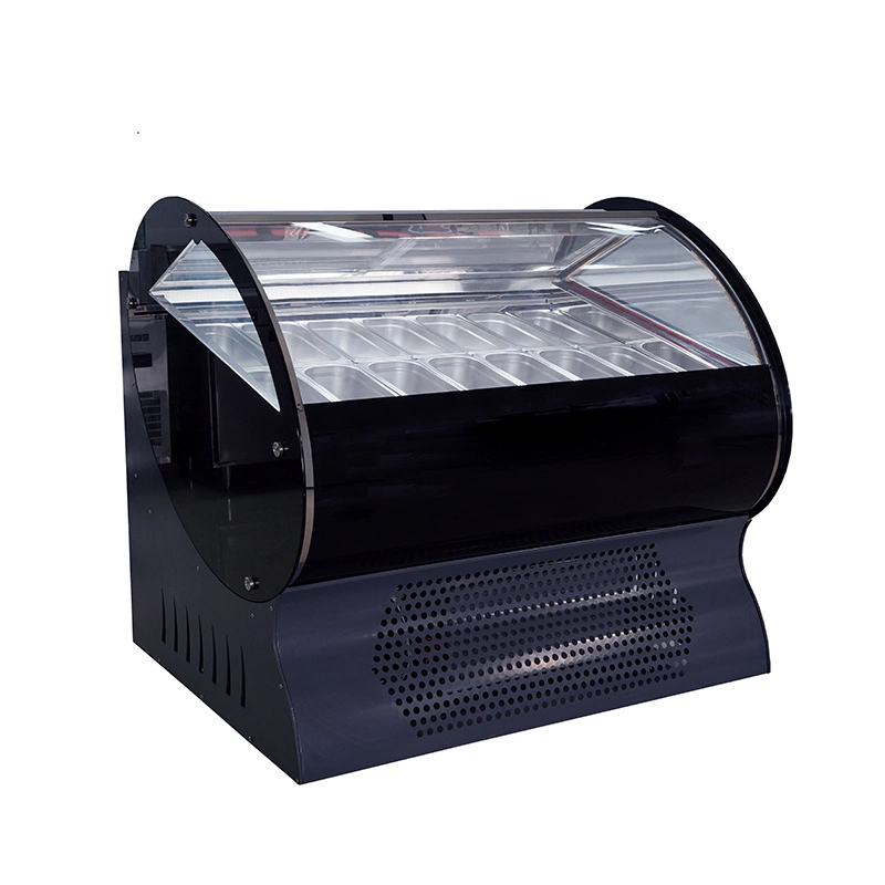 Best Design LED Inner Lighting Gelato Display Freezer