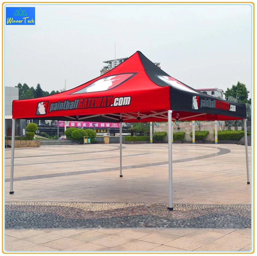 Tente publicitaire pliante extérieure de différentes tailles pour exposition éphémère avec auvent pour événement ou salon commercial - W00007