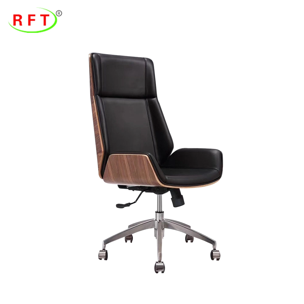 Premium Furniture Wholesale/Supplier Low Back Brown PU Synthectic Leather Office Boss Executive Conference Chair