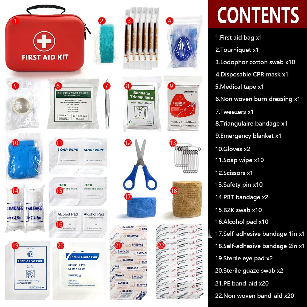 Complete 109PCS First Aid Kits Portable Outdoor Survival Disaster Earthquake Emergency Bags Big Capacity Home/Car Medical Package