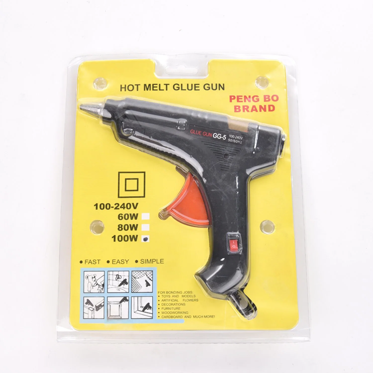 Greatstar personnalisés Pistolet à colle hot melt DIY d'outils de l'artisanat 30W Pistolet à colle thermofusible avec des bâtonnets de colle