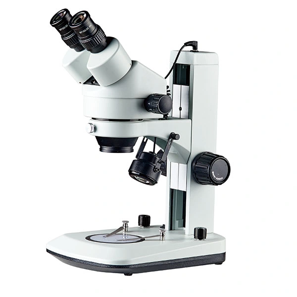 Microscópio estéreo com zoom ótico trinocular Parfocal de fábrica