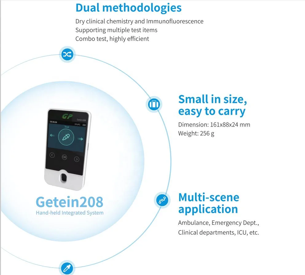 Getein 208 Convenient Biochemical Immunoassay Analyzer for Clinic Quick Test