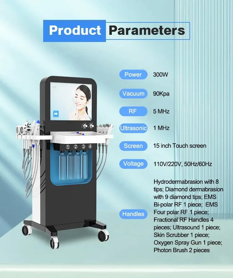 2023 Smart Ice Blue Skin Analyzer Multifunktions-Hydra-Dermabrasion-Maschine Hydrofacials-Maschine