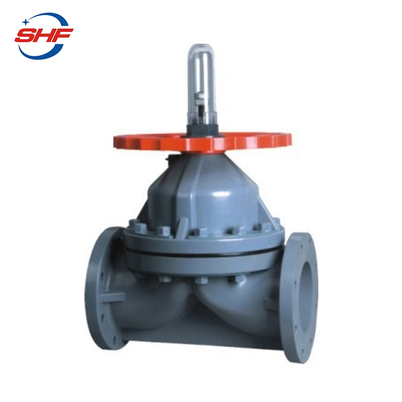 Manual Plastic CPVC Straigtway Diaphragm Valve Double Flanged/CPVC Straightway Diaphragm Valve