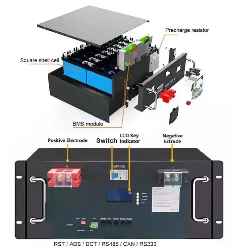 Batería de litio fosfato de hierro Rackbackup Gabinete de la batería para proporcionar el almacenamiento de energía electricidad verde energía de reserva para el equipo