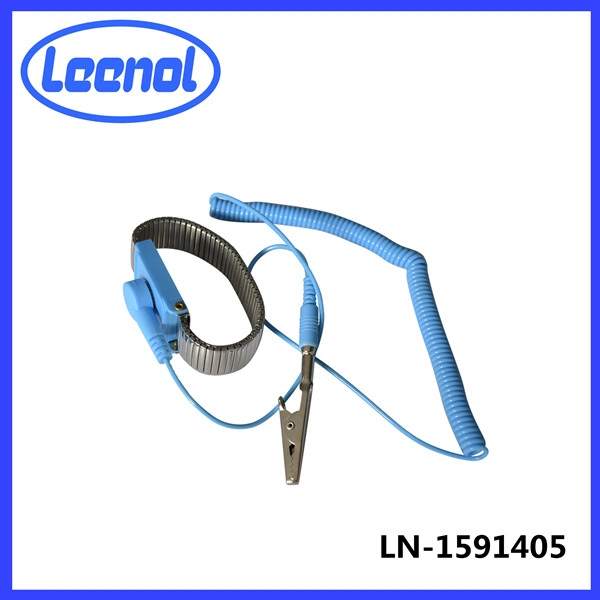 Leenol Static Removal Blue Color ESD Anti-Static Cored Wrist Strap