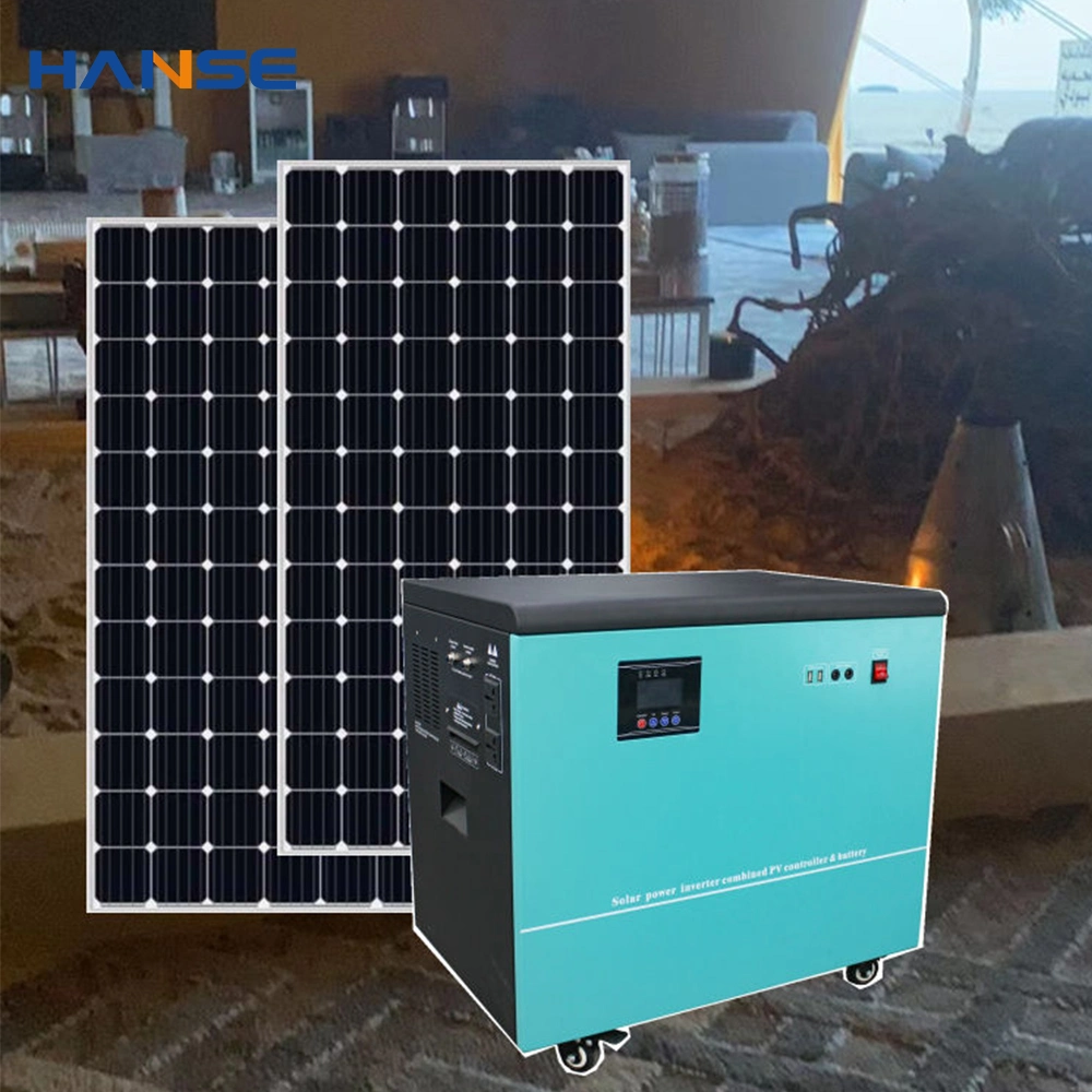Todo-en-uno del Sistema Solar de 3000W 5000W Sistema de energía solar móvil portátil con batería de litio para acampar al aire libre