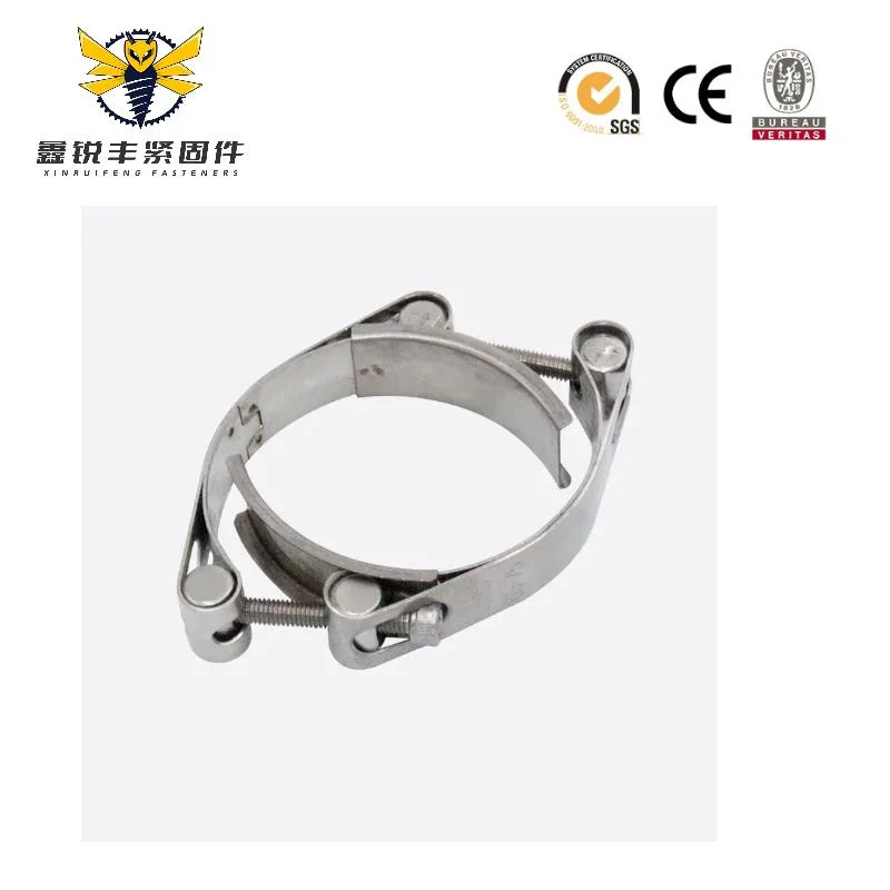 Stainless Steel 304 Heavy Duty Double Bolt Hose Clamp