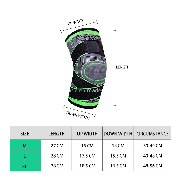 Nylon Genouillères de sport élastiques Respirant Soutien Genouillère de course Fitness Protecteur de genou