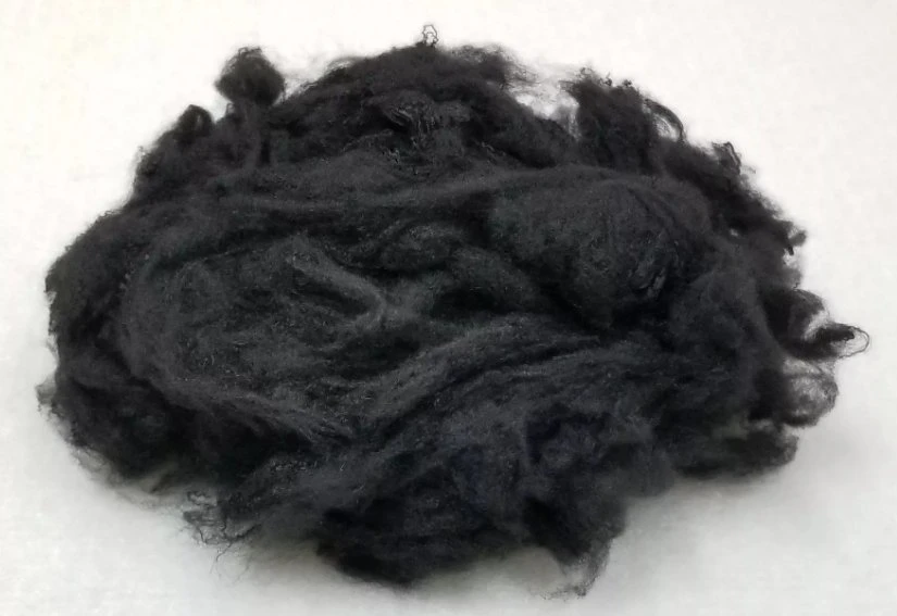 Black Polyester Fiber 3dx64mm 6dx64mm 15dx64mm