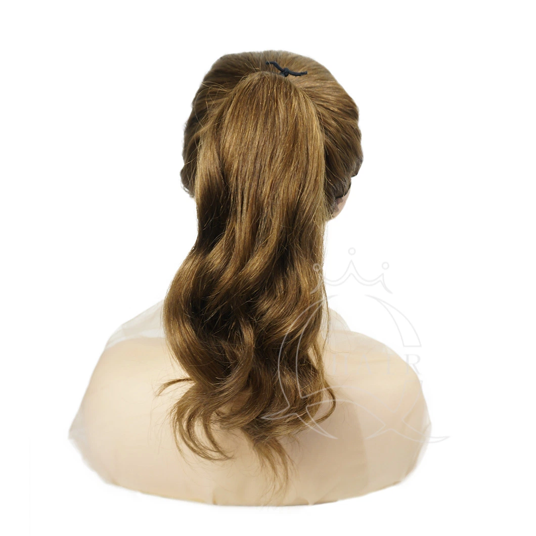 Top a Quality 100% Human Hair Virgin Hair Made Ponytail Wig Wonder Wig Bandfall Wig Half Wig Custom Wigs for Lady with Beauty or Medical Use