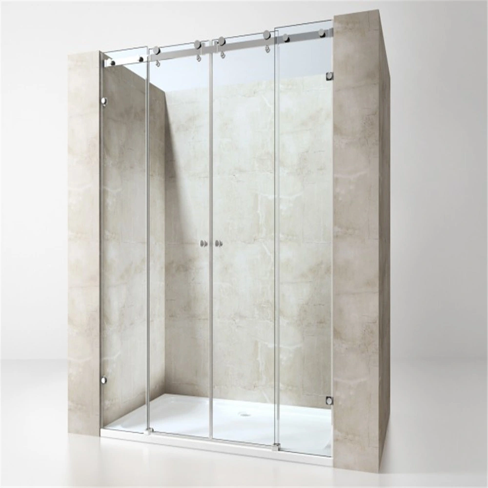 Modern European Style Stainless Steel Bathtub Sliding Shower Enclosure