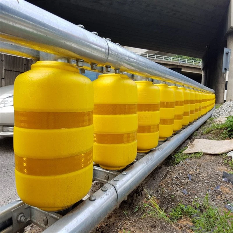 Factory Supply Export EVA Material Highway Protective Traffic Safety Rotary Barrel Bucket Rolling Guardrail Roller Barrier