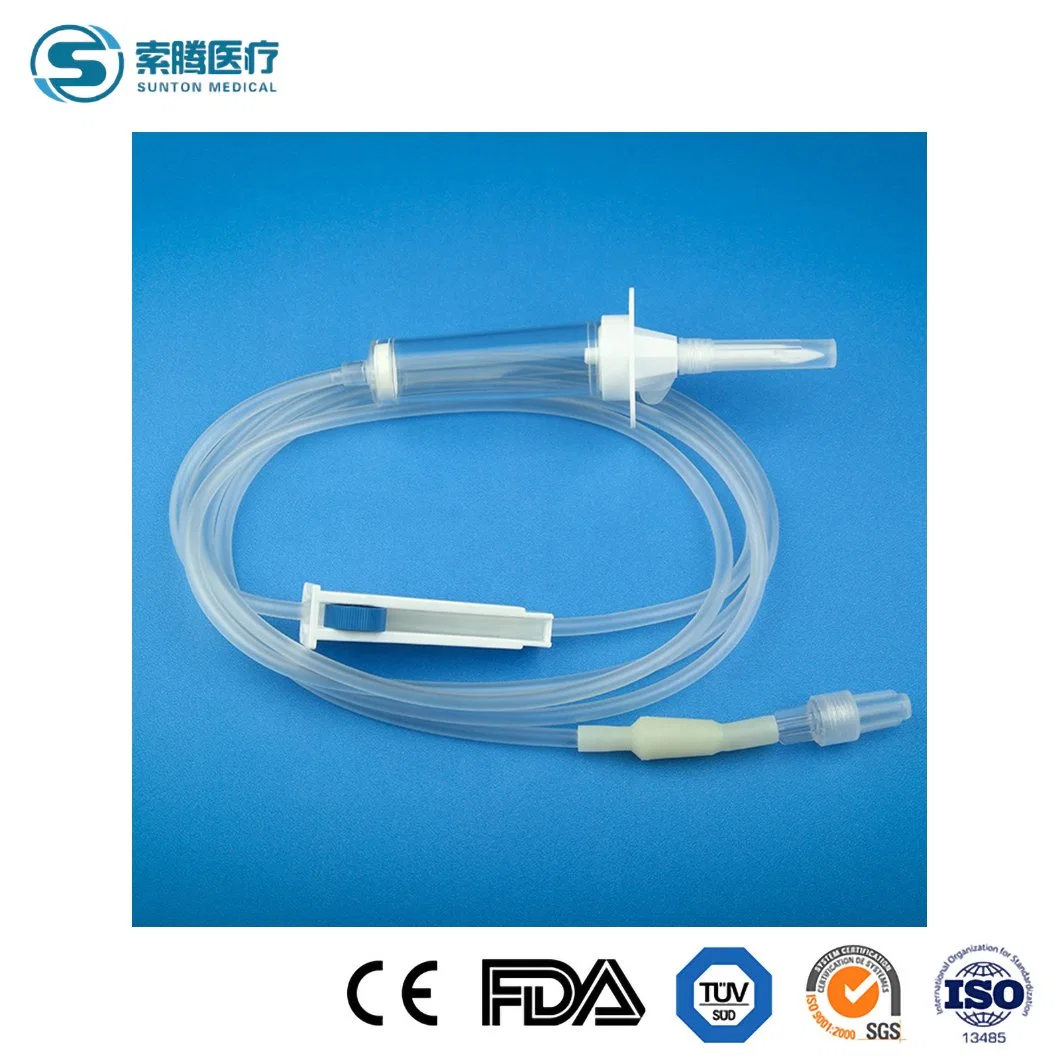 Cánula de la bomba de insulina Sunton bureta China fabricantes de equipo de infusión IV equipo de infusión de goteo de Micro y Macro Set Set de Infusión de goteo con aguja mariposa 22g