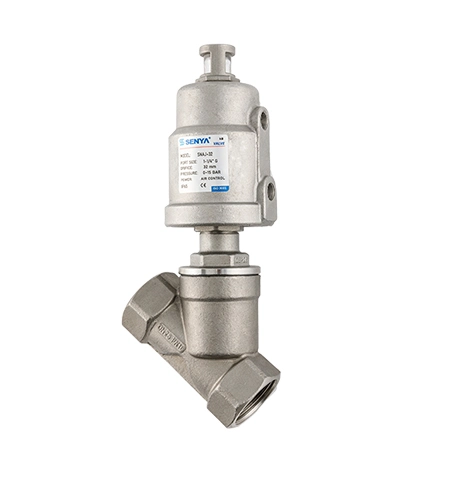 China Senya Pneumatic High-Quality Manufacturer China Supplier Water Electromagnetic Valve 2/2 Ways Pneumatic Angle Valve Sna Series Pneumatic Valve