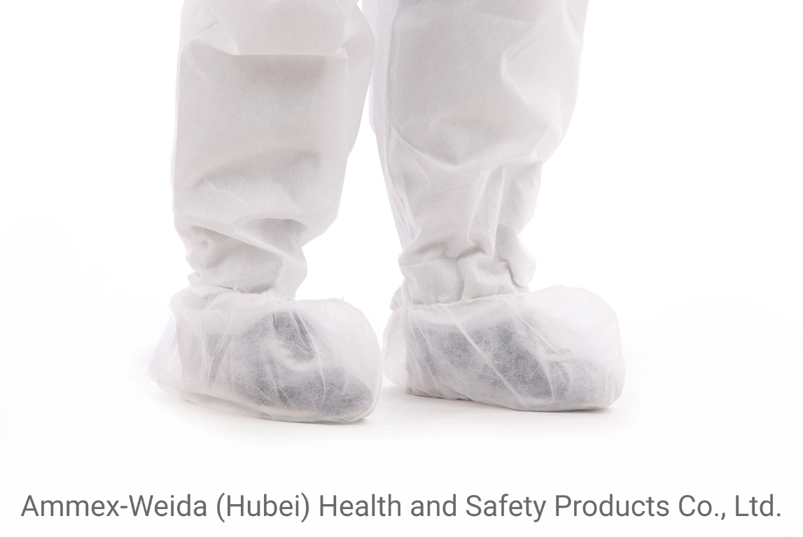 Medical Use Soft Non-Woven Shoe Cover with Elastic Rubber at Opening in Clean Environment