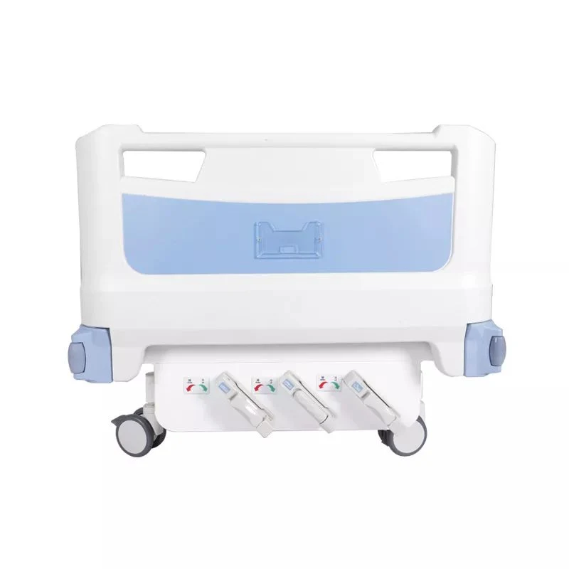 Manual de 3 funciones cama de Hospital Medical paciente la manivela cama ajustable con rieles laterales de plástico ABS