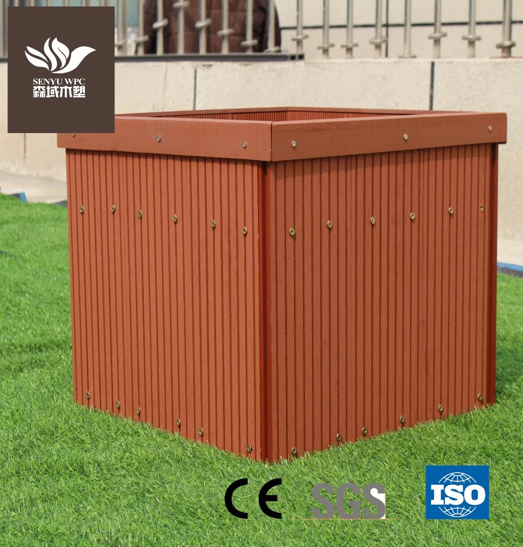 Factory Outdoor Rectangular Flower Pots Wood Plastic Composite Pot WPC Box