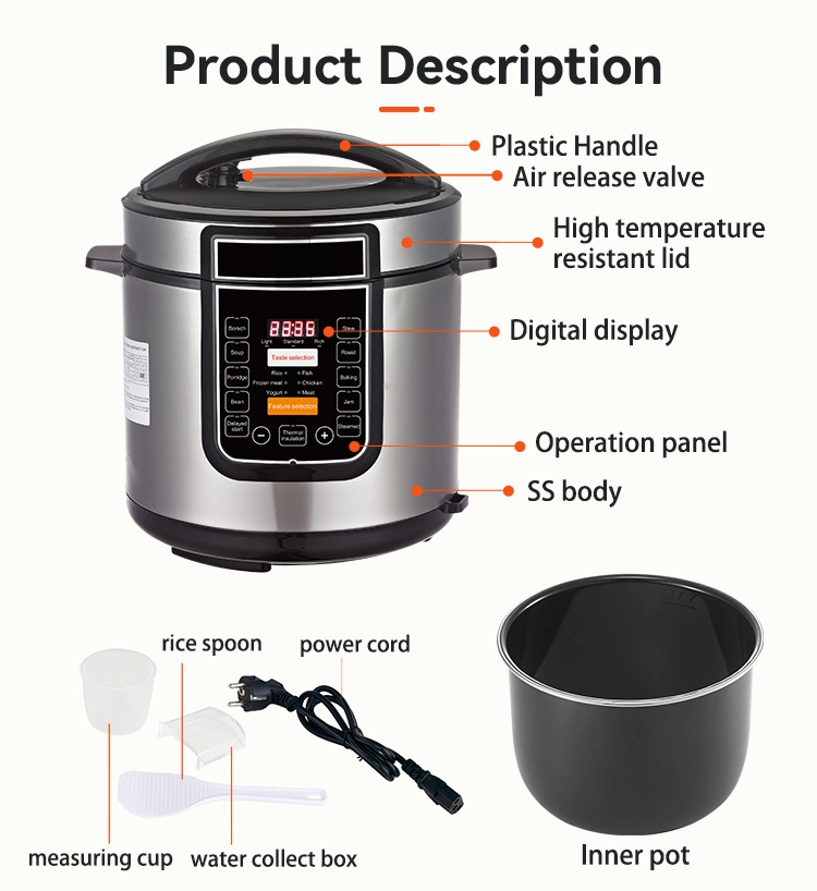 New Arrival Hot Sale Kitchen Appliance Chinese Factory Electric Pressure Cooker Rice Cooker