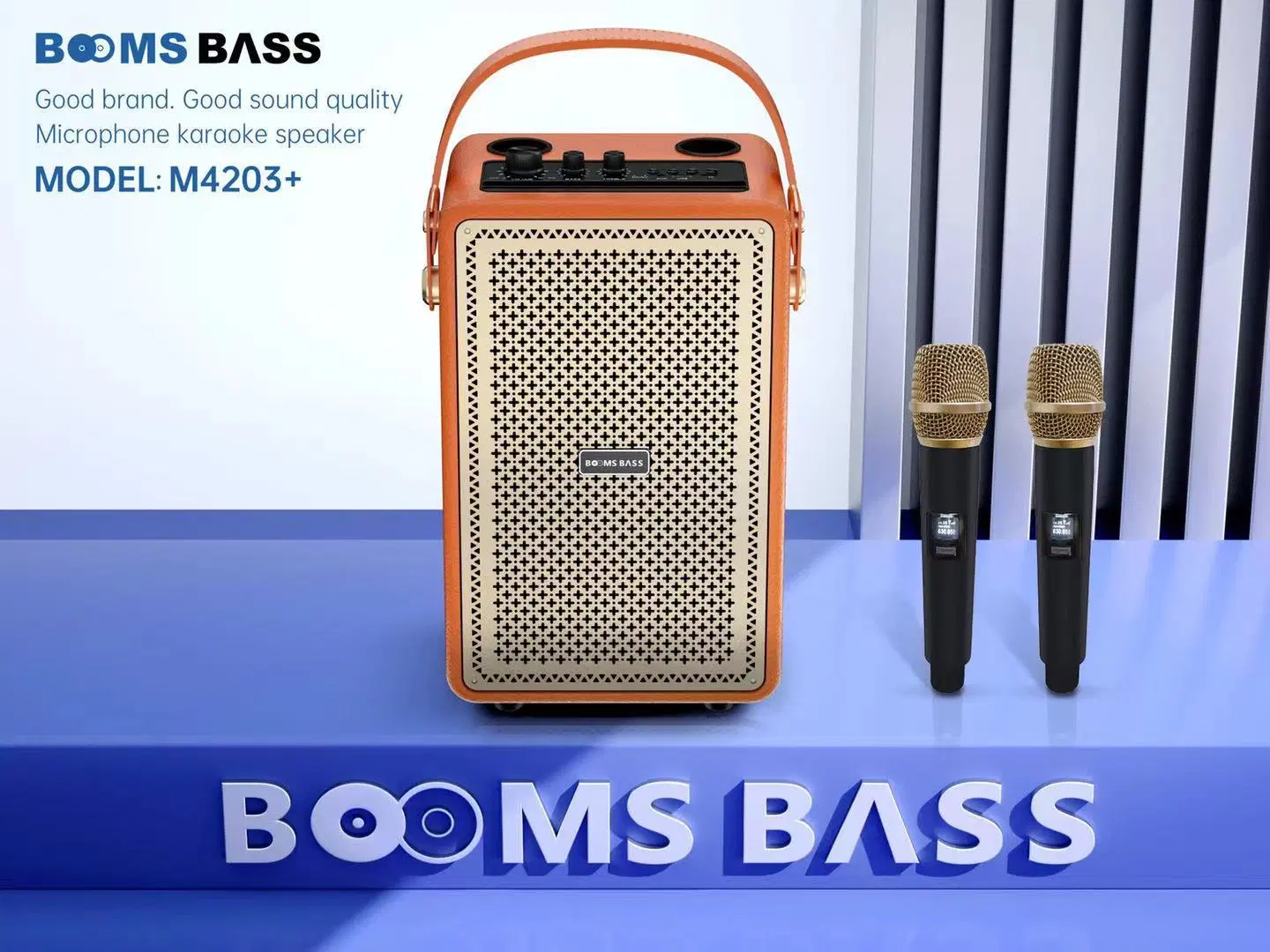 M4203+Boomsbass Wireless Deep Bass Outdoor Party Karaoke Bluetooth LV Lautsprecher Vintage