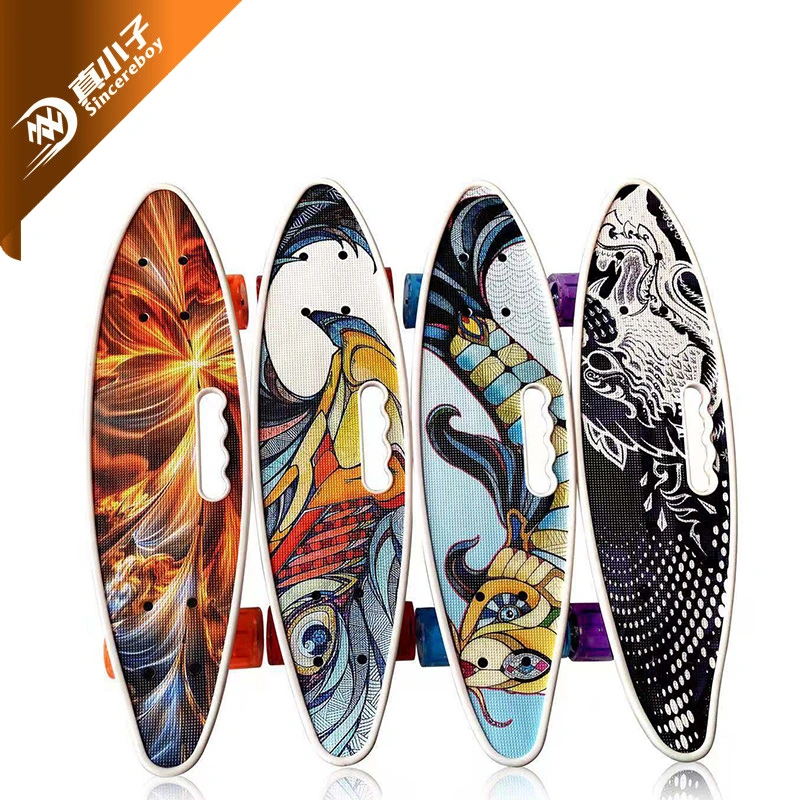 2021newest Cheap Penny Board 24 in 4 Wheels Custom Deck Mini Cruiser Plastic Skateboard for Boys and Girls