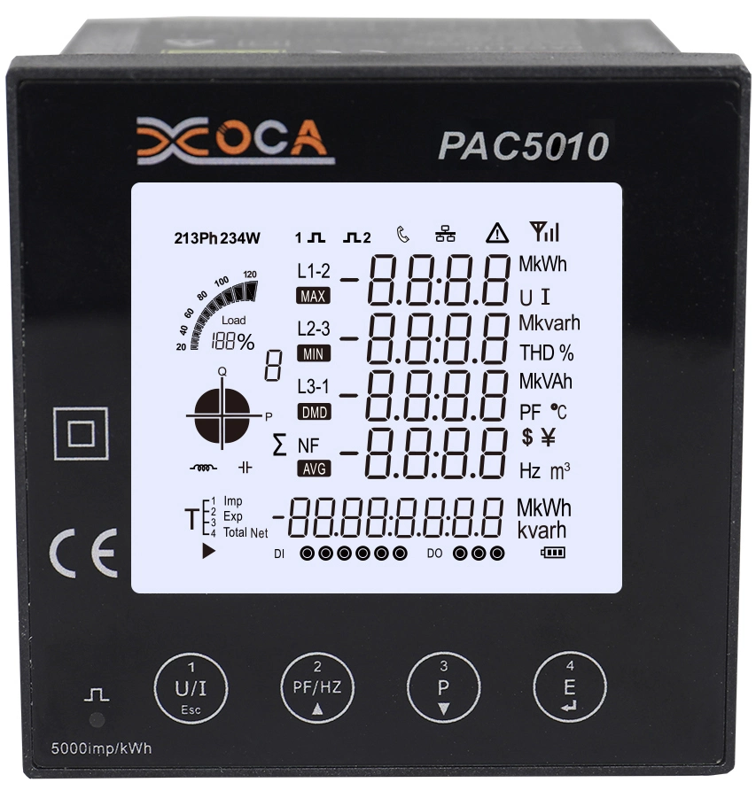 PAC5010 Smart Modbus LCD Panel Power Meter Multimeter