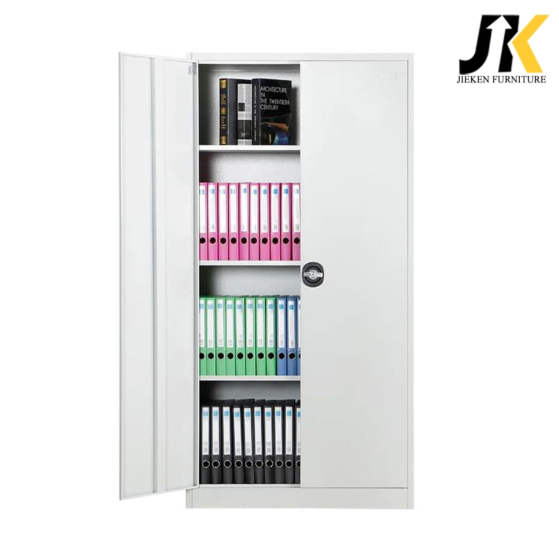 Large Double 2 Swing Door Cupboard Lockable Metal Storage Office Steel Cabinet