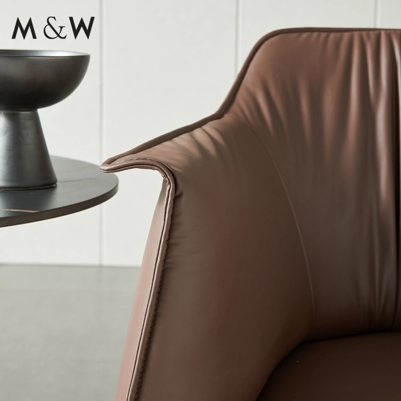 M&amp;W asientos profundos Diseño moderno Diseño Luxury Leather Sets Oficina de sofá Habitación Sofá