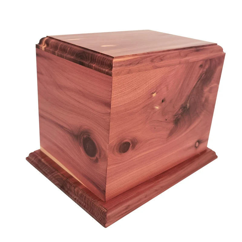 Fabricado en China Custom Solid Wooden Memory Cremation Coffin Woodpine, madera