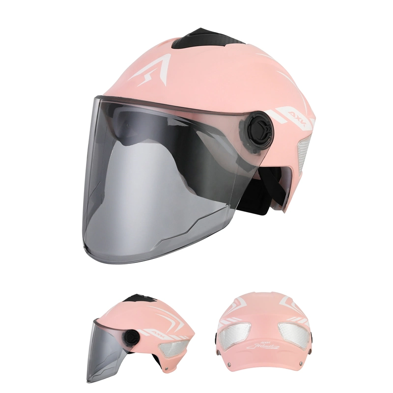 الجملة هليى موتوركيكل هليmet Summer Male Riding Half Helmet Unisex دورة الصيف لسلامة البالغين على الدراجات البخارية الكلاسيكية PP بنصف الوجه