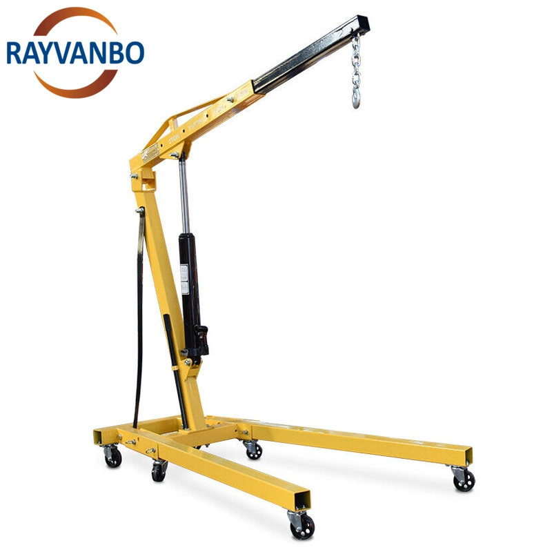 2 Ton Car Mobile Mini Manual Folding Hydraulic Shop Crane Price