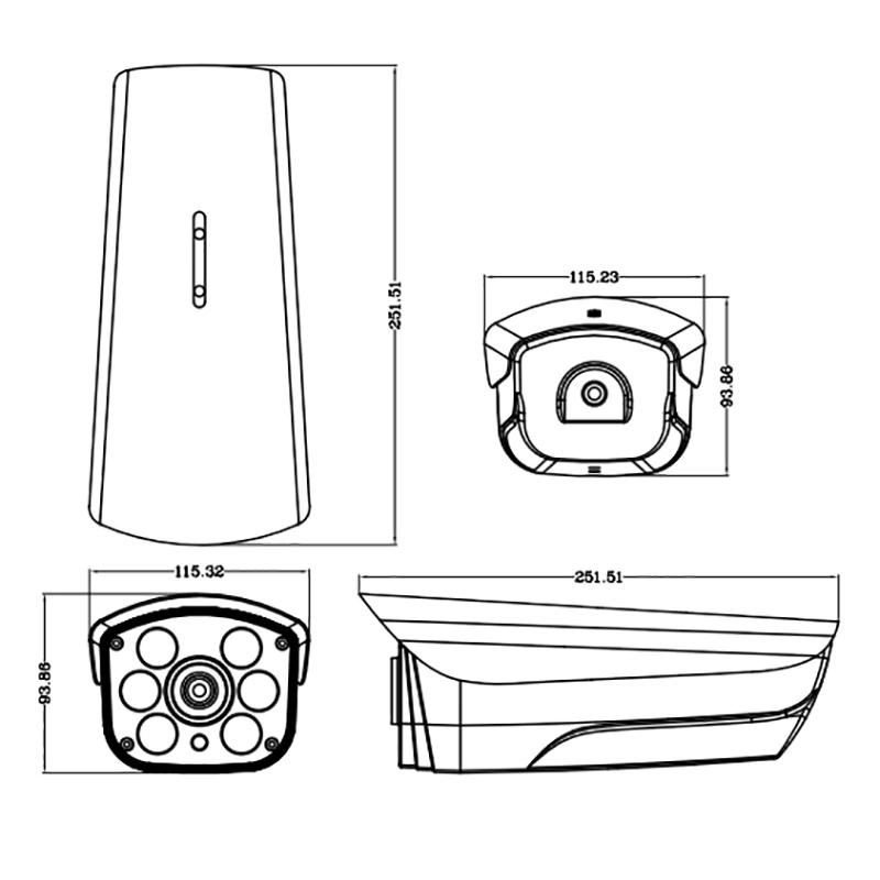 Wardmay 4MP P2p IR Bullet Security IP Camera