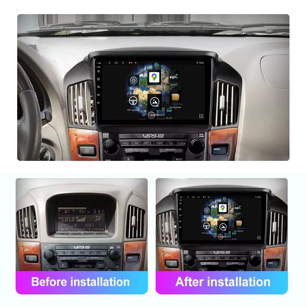 Pantalla táctil Jmance Carplay para Lexus RX300 Xu10 1997 - 2003 Android 2 DIN 4+6410.0 GB Reproductor de DVD para el coche mejor radio de coche Auto