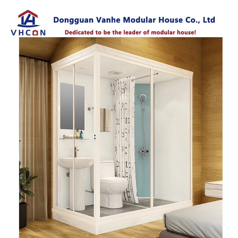 Cabin Luxury Portable Modular Glass Design Hotel Complete Shower Steam RV Sink Toilet Prefab Bathroom Pod for Sale